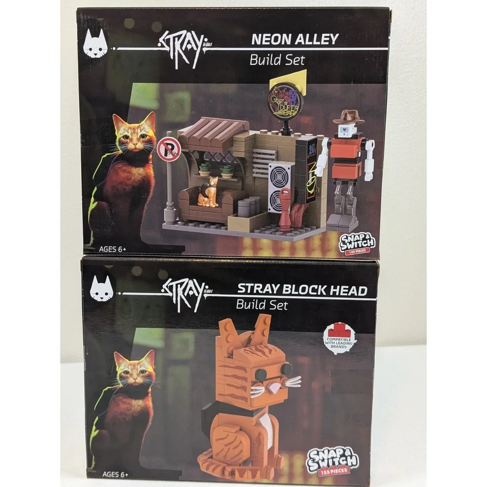 STRAY: NEON ALLEY & BLOCK HEAD Snap & Switch Construction Block Sets Lot 304 Pcs